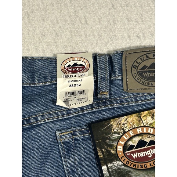 Wrangler Jeans Men's 38x32 Relaxed Fit Denim New - Picture 9 of 10